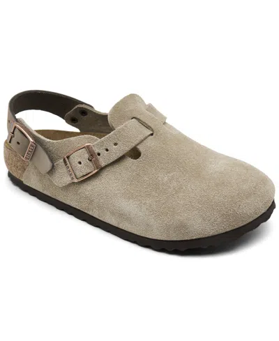 BIRKENSTOCK WOMEN'S TOKIO BIRKIBUC CLOGS FROM FINISH LINE