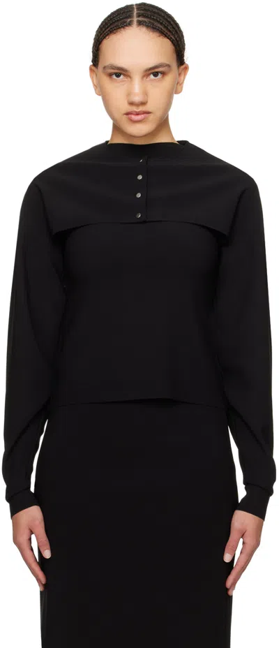 BIRROT BLACK LAY2 CARDIGAN