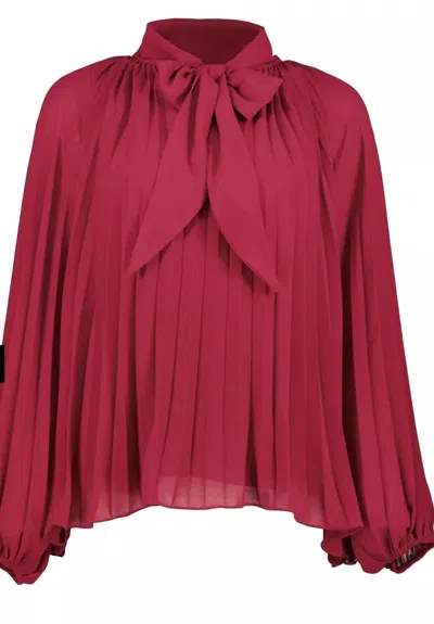 BISHOP + YOUNG WOMEN ISABELLA PLEAT DETAIL TOP IN PINK