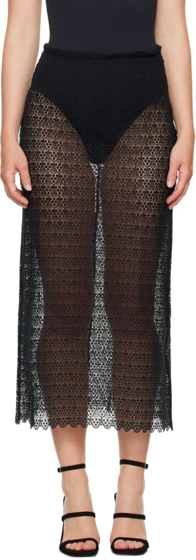 BITE BLACK TAILORED MIDI SKIRT