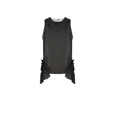 BITE STUDIOS TOP À VOLANTS EN SOIE