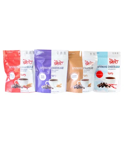BIXBY CHOCOLATE ASSORTED DRINKING CHOCOLATE MIX GIFT BOX, SET OF 4