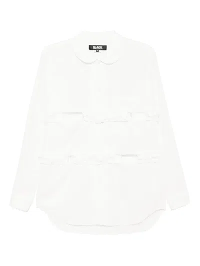 BLACK COMME DES GARÇONS RUFFLE PETER PAN-COLLAR SHIRT