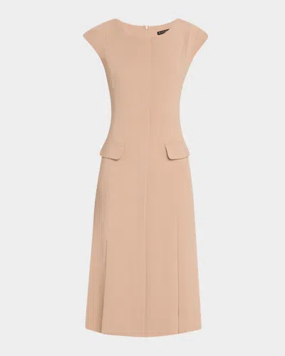 BLACK HALO LALI DOUBLE-SLIT MIDI DRESS