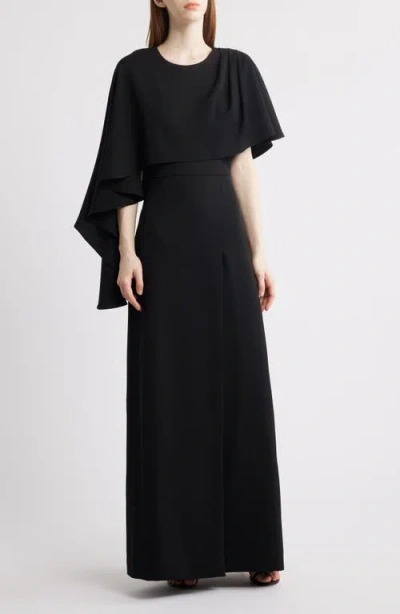BLACK HALO BLACK HALO MARTINE ASYMMETRIC CAPE GOWN