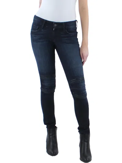 BLACK HALO WOMENS DENIM LOW RISE ANKLE JEANS