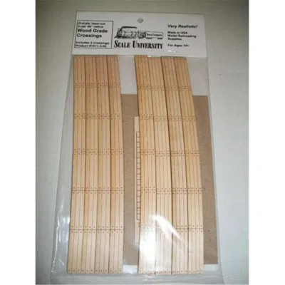 BLAIR LINE O 96 IN. 3-RAIL 2-LANE CURVED LASER-CUT WOOD GRADE CROSSING TRACK