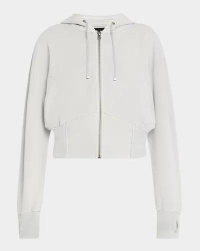 BLANC NOIR ALLEGRA RAW-EDGE HOODIE