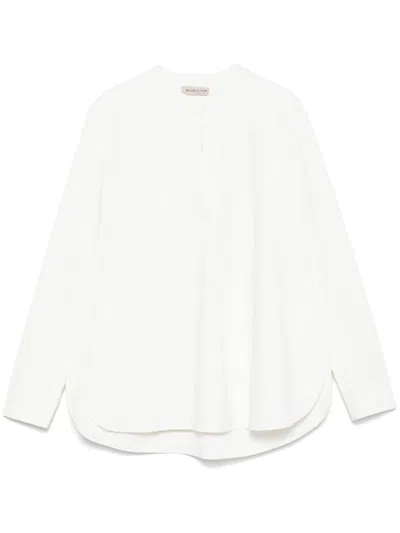 BLANCA VITA BAND-COLLAR BLOUSE