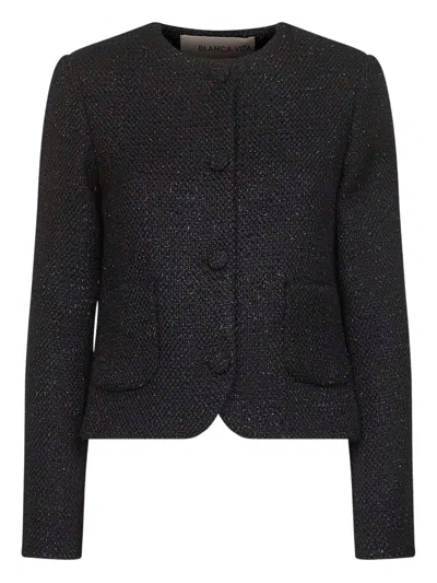 BLANCA VITA GLITTER TWEED JACKET