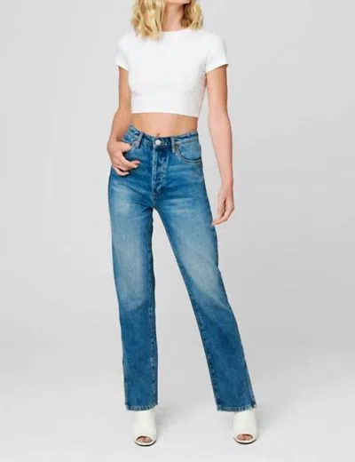 BLANKNYC THE LEXINGTON SLIM STRAIGHT SLIT JEANS IN LNV