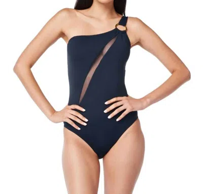 BLEU ROD BEATTIE RING ME UP ASYMMETRICAL ONEPIECE SWIMSUIT IN NAVY