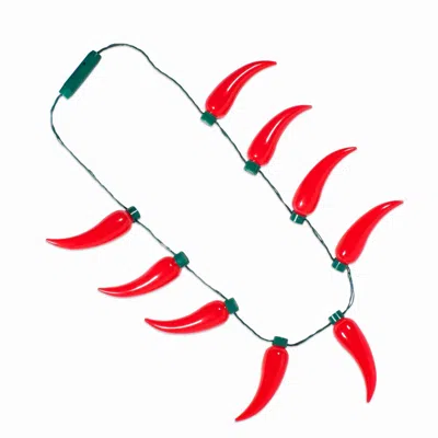 BLINKEE BIG BULB RED SPICY CALIENTE CHILI PEPPER STRING LIGHT UP FLASHING NECKLACE