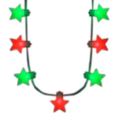 BLINKEE CHRISTMAS STARS RED GREEN LED STRING LIGHTS NECKLACE