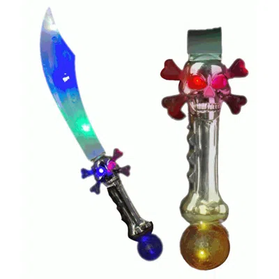 BLINKEE CRYSTAL SKULL PIRATE SCIMITAR SWORD