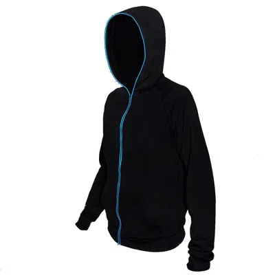 BLINKEE ELECTRO LUMINESCENT ZIP UP HOODIE, BLUE - MEDIUM