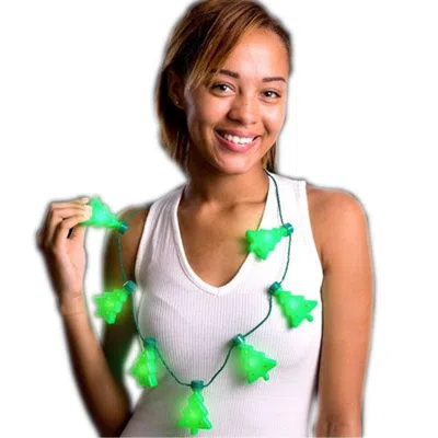 BLINKEE EVERGREEN CHRISTMAS TREE STRING LIGHT UP PARTY NECKLACE
