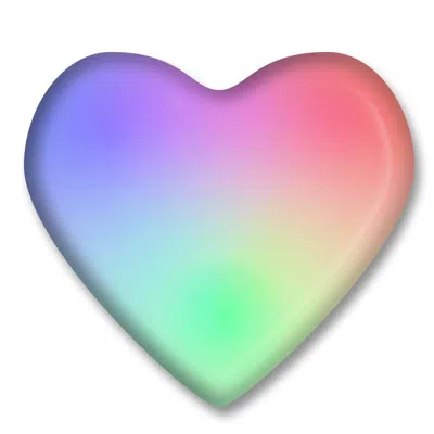 BLINKEE FROSTED HEART FLASHING BODY LIGHT LAPEL PINS