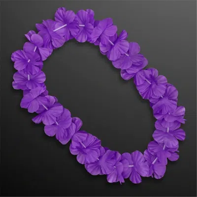 BLINKEE HAWAIIAN FLOWER LEI NECKLACE, PURPLE