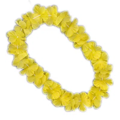 BLINKEE HAWAIIAN FLOWER LEI NECKLACE YELLOW