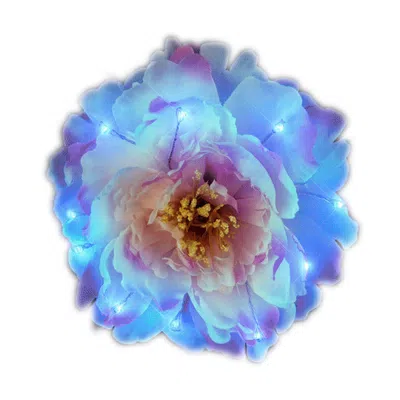 BLINKEE LED FLOWER HAIR CLIP - RED BLUE & GREEN