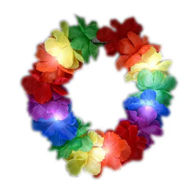 BLINKEE LIGHT UP RAINBOW HAWAIIAN STRETCH FLOWER CROWN