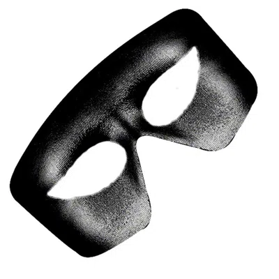 BLINKEE MASQUERADE BLACK NON-LIGHT UP METALLIC MASK MARDI GRAS