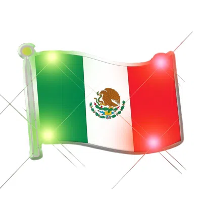 BLINKEE MEXICAN FLAG FLASHING BODY LIGHT LAPEL PINS