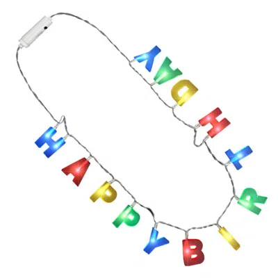 BLINKEE MULTI COLOR LED HAPPY BIRTHDAY LIGHTS NECKLACE