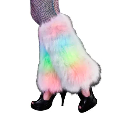 BLINKEE MULTI COLOR LIGHTS BURNER FURRY LEG WARMERS