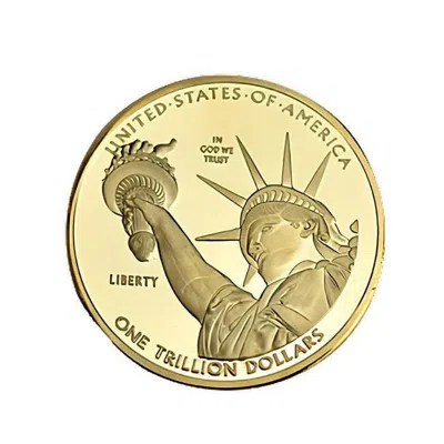 BLINKEE ONE TRILLION DOLLAR STATUE OF LIBERTY TRIBUTE GOLD PLATED COIN