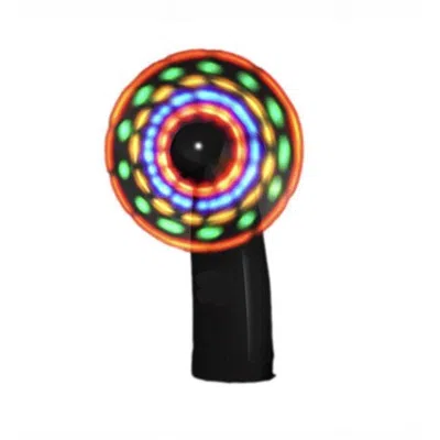 BLINKEE PORTABLE LIGHT UP MINI COOLING FAN WITH BLACK HANDLE BATTERY OPERATED FOR HOT WEATHER