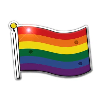 BLINKEE PRIDE FLAG LIGHT UP PIN RAINBOW COLOR
