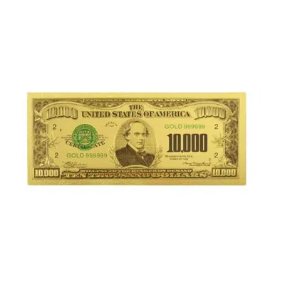 BLINKEE TEN THOUSAND US DOLLARS 24K GOLD PLATED COLLECTIBLE FAKE BANKNOTES FOR DECORATION