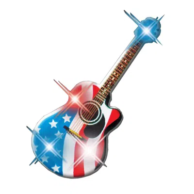 BLINKEE USA GUITAR FLASHING BODY LIGHT LAPEL PINS