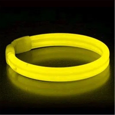 BLINKEE WIDE GLOW STICK 8 IN. BRACELET YELLOW - PACK OF 30