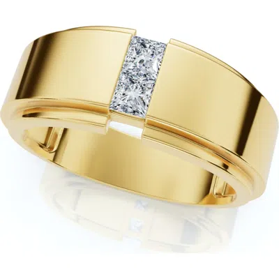 BLISS DIAMOND PRINCESS CUT DIAMOND TENSION SET WEDDING RING 14K GOLD LAB GROWN