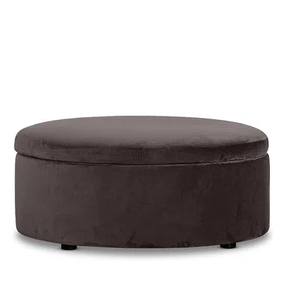 BLOOMINGDALE'S ALTA LARGE ROUND STORAGE OTTOMAN, IN FABRIC