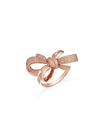 BLOOMINGDALE'S DIAMOND BOW RING IN 14K ROSE GOLD, 0.65 TCW