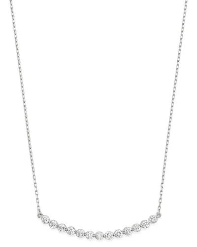 BLOOMINGDALE'S DIAMOND BAR NECKLACE IN 14K WHITE GOLD, 0.75 TCW