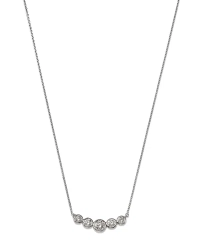 BLOOMINGDALE'S DIAMOND CURVED BAR NECKLACE IN 14K WHITE GOLD, 1.25 CT. T. W