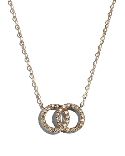 BLOOMINGDALE'S DIAMOND DOUBLE O PENDANT NECKLACE IN 14K YELLOW GOLD, 0.25 TCW - 150TH ANNIVERSARY EXCLUSIVE