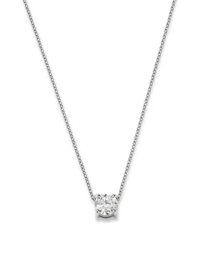 BLOOMINGDALE'S FINE COLLECTION CERTIFIED DIAMOND SOLITAIRE PENDANT NECKLACE IN 14K WHITE GOLD, 1.0 TCW
