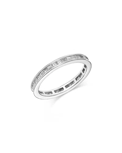 BLOOMINGDALE'S FINE COLLECTION DIAMOND BAGUETTE CHANNEL SET ETERNITY BAND IN 14K WHITE GOLD, 0.75 TCW