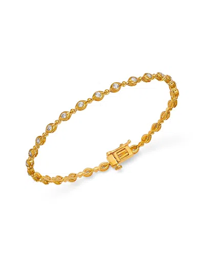 BLOOMINGDALE'S FINE COLLECTION DIAMOND BEZEL BRACELET IN 14K YELLOW GOLD, 1.0 TCW