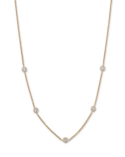 BLOOMINGDALE'S FINE COLLECTION DIAMOND BEZEL STATION NECKLACE IN 14K YELLOW GOLD, 1.5 TCW