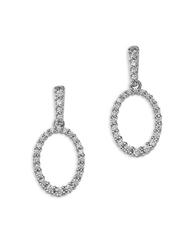 BLOOMINGDALE'S FINE COLLECTION DIAMOND CIRCLE DROP EARRINGS IN 14K WHITE GOLD, 0.50 TCW