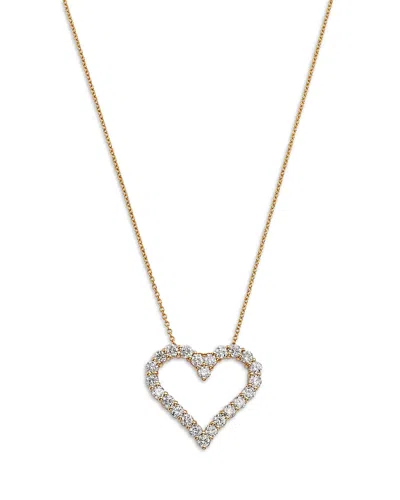 BLOOMINGDALE'S FINE COLLECTION DIAMOND HEART PENDANT NECKLACE IN 14K YELLOW GOLD, 1.8 TCW
