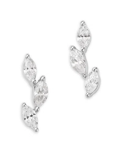 BLOOMINGDALE'S FINE COLLECTION DIAMOND MARQUIS CUT STUD EARRINGS IN 14K WHITE GOLD, 0.25 TCW