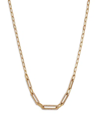 BLOOMINGDALE'S FINE COLLECTION DIAMOND PAPERCLIP COLLAR NECKLACE IN 14K YELLOW GOLD, 0.71 TCW